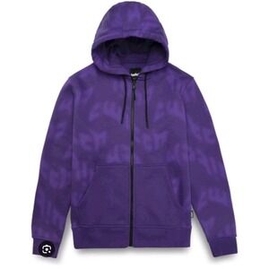 Twitch Mens Small Full Zip Hoodie Purple Branded Gaming San Francisco‎ Unisex